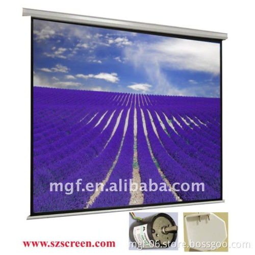 120'' 16:9 Electric Wall Mounted Projector Screen/ Motorised Projector screen worked by remote control projector screen